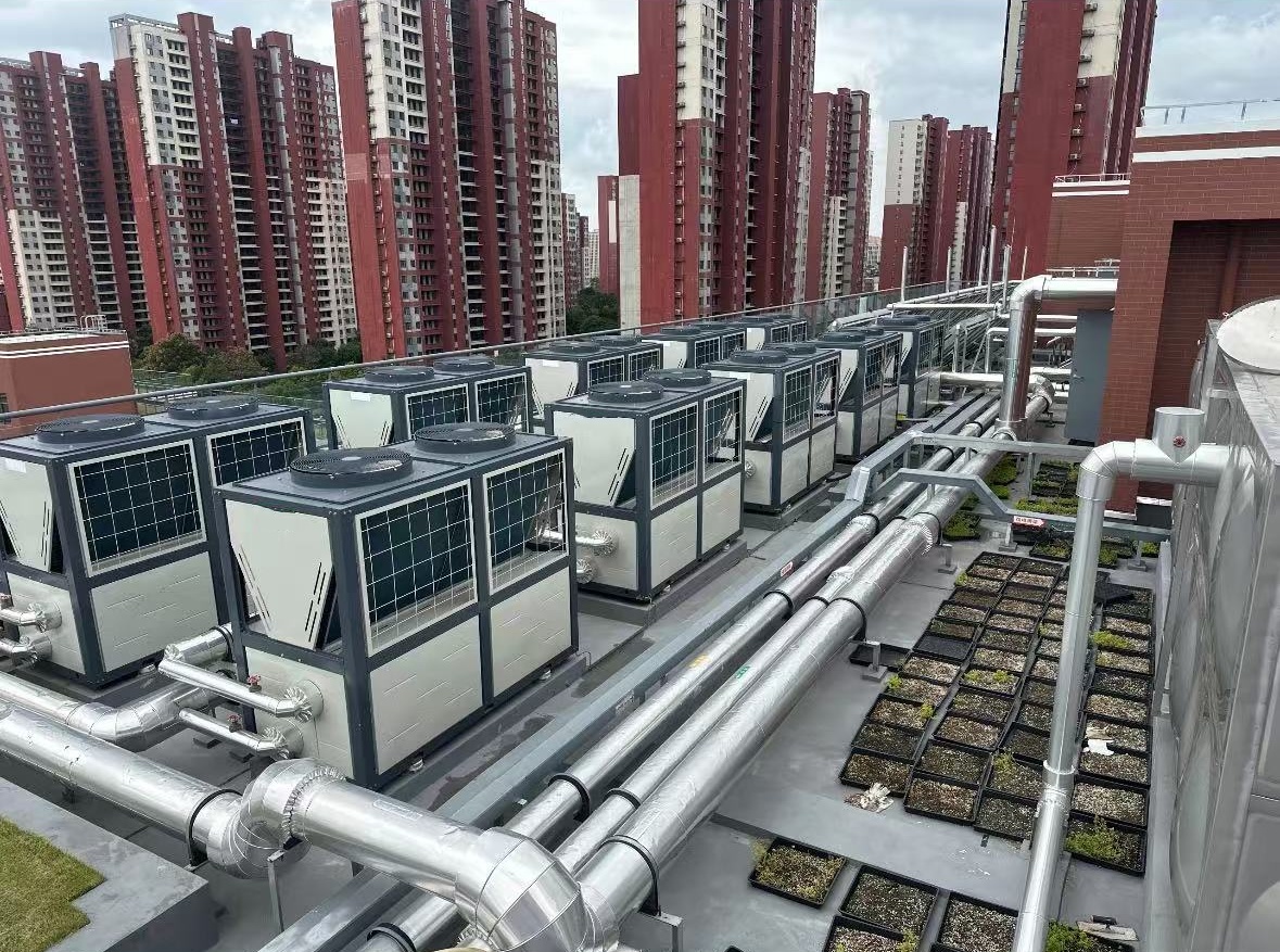 Energibesparende og kostnadsreduserende ny benchmark! Dual-source varmepumpe intelligent system omformer energiløsninger for hoteller og kommersielle komplekser Energibesparende og kostnadsreduserende ny benchmark! Dual-source varmepumpe intelligent system omformer energiløsninger for hoteller og kommersielle komplekser