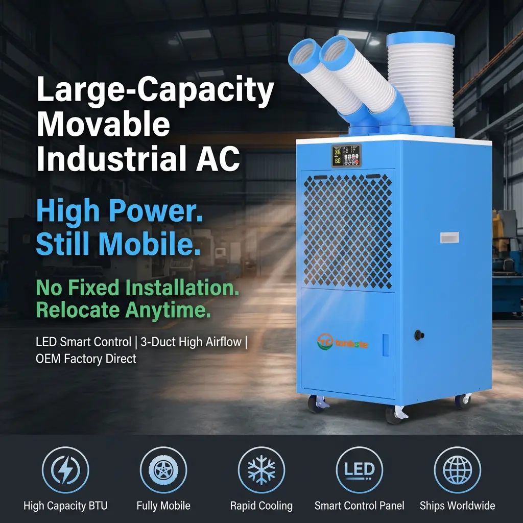OEM/ODM Bærbar Industriell AC-enhet Trillehjul Warehouse Server Room Emergency Temporary Cooling Machine